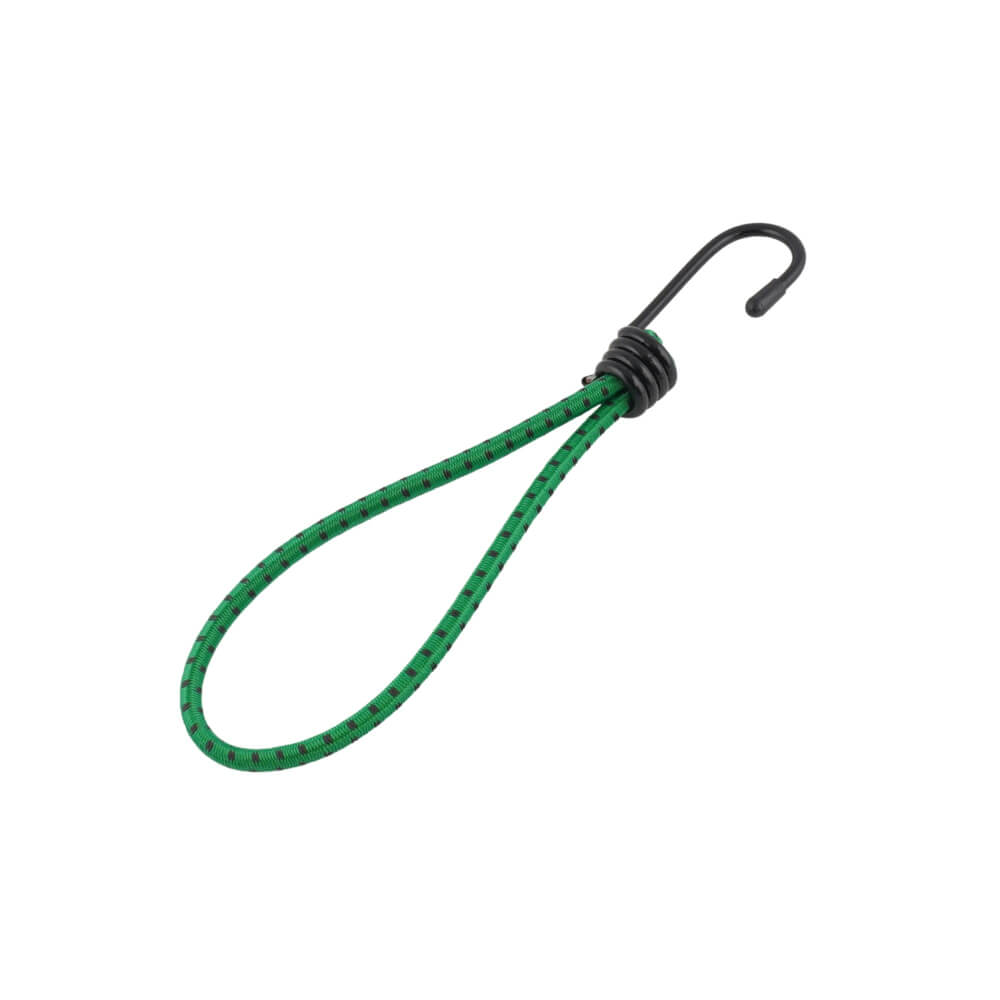 สายรัดยางยืดแบบห่วง ECSAI ตะขอเหล็ก ขนาด 6 มม. ยาว 30 ซม. สีเขียว-ดำ (แพ็ค 6 ชิ้น)_1